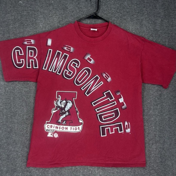 STARTER Other - VTG Starter University of Alabama Shirt Mens Red Crimson Tide AOP Made in USA